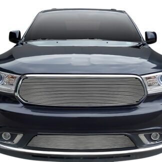 GR04FFC49A Polished Horizontal Billet Grille | 2014-2017 Dodge Durango Without Adaptive Cruise Control/2018 Dodge Durango Without Adaptive Cruise Control Not for RT and SRT model/2019-2020 Dodge Durango Without Adaptive Cruise Control Not for GT and RT and SRT (LOWER BUMPER)