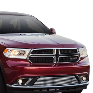 GR04FFC49C Silver Hairline Finish Horizontal Billet Grille | 2014-2017 Dodge Durango Without Adaptive Cruise Control/2018 Dodge Durango Without Adaptive Cruise Control Not for RT and SRT model/2019-2020 Dodge Durango Without Adaptive Cruise Control Not for GT and RT and SRT (LOWER BUMPER)