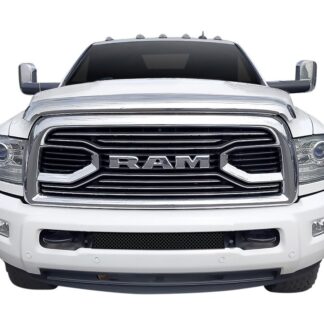 GR04GFC32G Black Powder Coated 1.8 mm Wire Mesh Grille | 2010-2018 Ram 2500 Tow Hook Show/ 2010-2018 Ram 3500 Tow Hook Show (LOWER BUMPER)