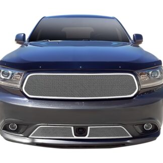 Chrome Polished Wire Mesh Grille 2014-2017 Dodge Durango  Lower Bumper With Adaptive Cruise Control