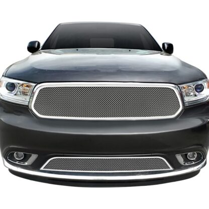 Chrome Polished Wire Mesh Grille 2018 Dodge Durango  Lower Bumper Without Adaptive Cruise Control Not for RT and SRT model