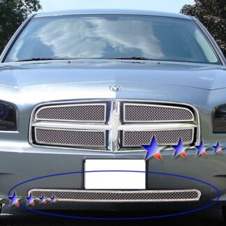 Chrome Polished Wire Mesh Grille 2005-2010 Dodge Charger  Lower Bumper Not For SRT8