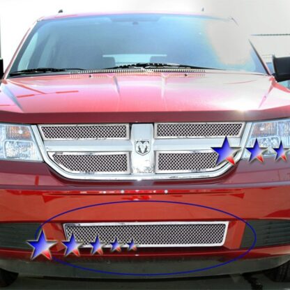 Chrome Polished Wire Mesh Grille 2009-2010 Dodge Journey SXT Main Upper