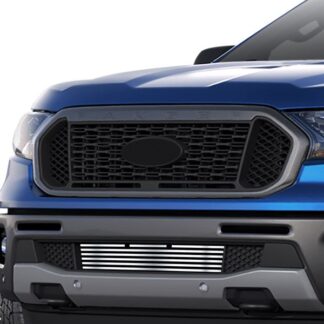 GR06FEA90S Chrome Polished 8X6 Horizontal Billet Grille | 2019-2021 Ford Ranger Without Adaptive Cruise Control (LOWER BUMPER)