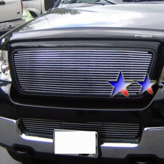 GR06FEG25A Polished Horizontal Billet Grille | 2004-2008 Ford F-150 Honeycomb Style Not For FX2/FX4 and King Ranch Model (MAIN UPPER)
