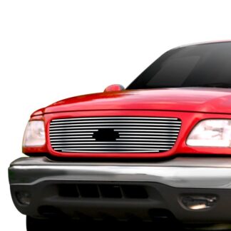 GR06FEG31S Chrome Polished 8X6 Horizontal Billet Grille | 1999-2002 Ford Expedition  With Logo Show (MAIN UPPER)