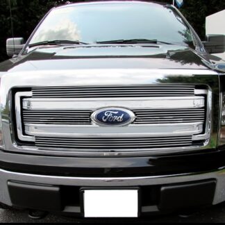 GR06FEI24A Polished Horizontal Billet Grille | 2013-2014 Ford F-150 XL /2013-2014 Ford F-150 XLT (MAIN UPPER)