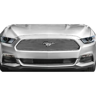 GR06FFD45A Polished Horizontal Billet Grille | 2015-2017 Ford Mustang Only for V6 Base models with logo show (MAIN UPPER)