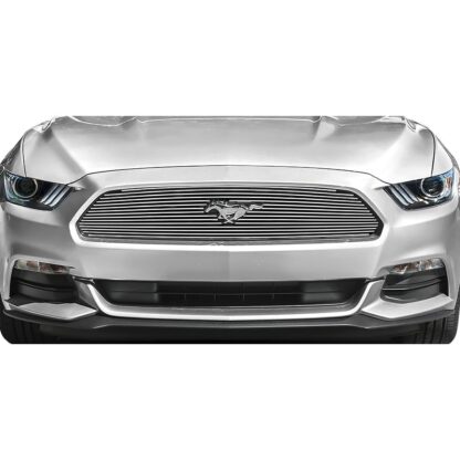GR06FFD45A Polished Horizontal Billet Grille | 2015-2017 Ford Mustang Only for V6 Base models with logo show (MAIN UPPER)