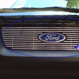 GR06FFE64A Polished Horizontal Billet Grille | 2005-2007 Ford Escape  With Logo Show (MAIN UPPER)