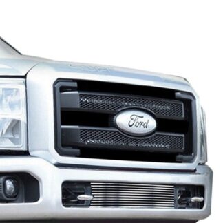 GR06FFH29C Silver Hairline Finish Horizontal Billet Grille | 2011-2016 Ford F-250 SD All Model/2011-2016 Ford F-350 SD All Model/2011-2016 Ford F-450 SD All Model/2011-2016 Ford F-550 SD All Model (LOWER BUMPER)