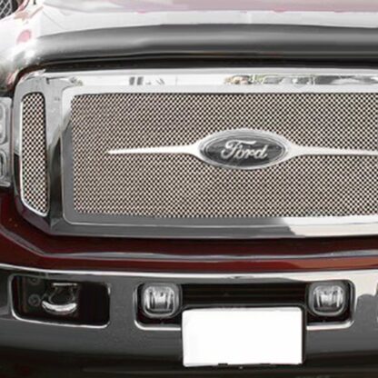 Chrome Polished Wire Mesh Grille 2005-2007 Ford Excursion  Main Upper Not For Harley Davidson
