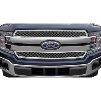 Chrome Polished Wire Mesh Grille 2018-2020 Ford F-150 Lariat Main Upper Bar Style