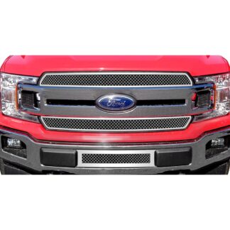 Chrome Polished Wire Mesh Grille 2018-2020 Ford F-150 King Ranch Main Upper Square Mesh Style