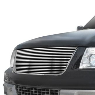 GR06HEC72C Silver Hairline Finish 8X6 Horizontal Billet Grille | 2003-2006 Ford Expedition (MAIN UPPER)