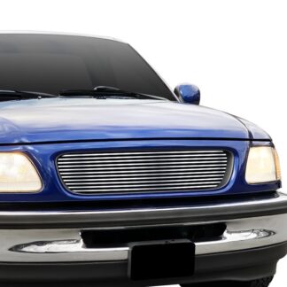 GR06HEJ29S Chrome Polished 8X6 Horizontal Billet Grille | 1997-1998 Ford Expedition /1997-1998 Ford F-150 Bar Style/1997-1998 Ford F-250 Bar Style (MAIN UPPER)