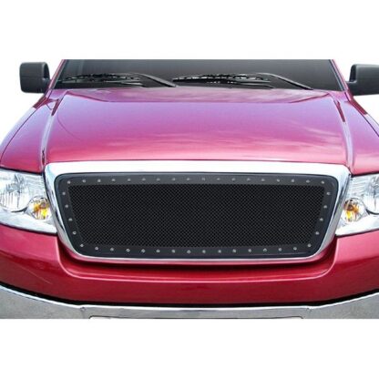 Black Powder Coated 1.8 mm Wire Mesh Rivet Style Grille | Ford F150 (Not For FX2 Model) (MAIN UPPER)