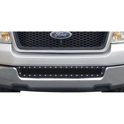 Black Powder Coated 1.8 mm Wire Mesh Rivet Style Grille | Ford F150  (LOWER BUMPER)