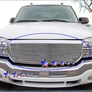 GR07FEG72A Polished Horizontal Billet Grille | 2003-2006 GMC Sierra 1500 Without Logo Show/2003-2006 GMC Sierra 2500 HD Without Logo Show/2003-2006 GMC Sierra 3500 Without Logo Show/2007 GMC Sierra 1500 Classic Style Without Logo Show/2007 GMC Sierra 2500 HD Classic Style Without Logo Show/2007 GMC Sierra 3500 Classic Style Without Logo Show/2003-2004 GMC Sierra 2500 Without Logo Show/2003-2006 GMC Sierra 1500 HD Without Logo Show/2007 GMC Sierra 1500 HD Classic Style Without Logo Show (MAIN UPPER)