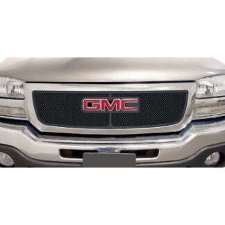 GR07GEG71H Black Powder Coated 1.8 mm Wire Mesh Grille | 2003-2006 GMC Sierra 1500 Not For Denali With Logo Show/2003-2004 GMC Sierra 2500 Not For Denali With Logo Show/2003-2006 GMC Sierra 3500 Not For Denali With Logo Show/2003-2006 GMC Sierra 2500 HD Not For Denali With Logo Show/2003-2006 GMC Sierra 1500 HD Not For Denali With Logo Show/2007 GMC Sierra 1500 Classic Style Not For Denali With Logo Show/2007 GMC Sierra 2500 HD Classic Style Not For Denali With Logo Show/2007 GMC Sierra 3500 Classic Style Not For Denali With Logo Show/2007 GMC Sierra 1500 HD Classic Style Not For Denali With Logo Show (Main Upper)