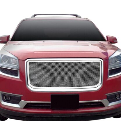 Chrome Polished Wire Mesh Grille 2013-2016 GMC Acadia  Main Upper With Logo Cover