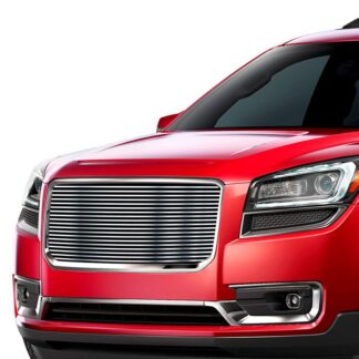 GR07HEI74S Chrome Polished 8X6 Horizontal Billet Grille | 2013-2016 GMC Acadia With Logo Cover (Main Upper)