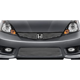 GR08FFD26A Polished Horizontal Billet Grille | 2012-2013 Honda Fit Sport With Logo Show (MAIN UPPER)