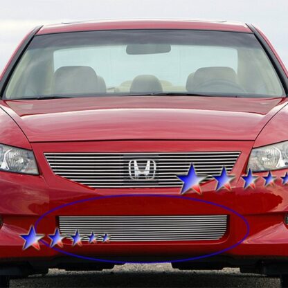 GR08FFE57A Polished Horizontal Billet Grille | 2008-2010 Honda Accord  Coupe Slight Modification Requried For Aero Kit Package (LOWER BUMPER)