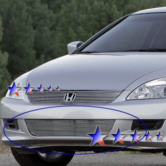 GR08FGA34A Polished Horizontal Billet Grille | 2006-2007 Honda Accord Coupe (LOWER BUMPER)