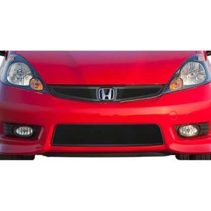 GR08GFD26H Black Powder Coated 1.8 mm Wire Mesh Grille | 2012-2013 Honda Fit Sport With Logo Show (MAIN UPPER)