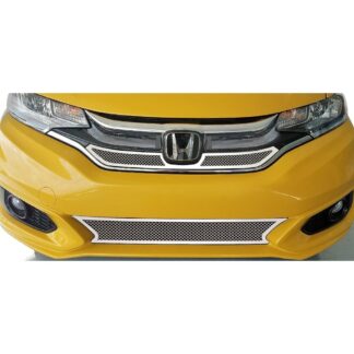 Chrome Polished Wire Mesh Grille 2018-2019 Honda Fit  Main Upper with logo show