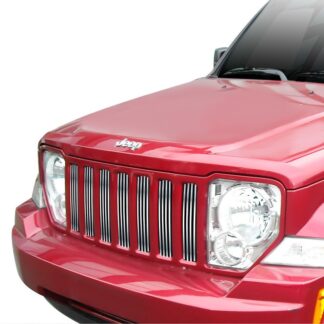 GR10FEE51S Chrome Polished 8X6 Vertical Billet Grille | 2008-2012 Jeep Liberty (MAIN UPPER)