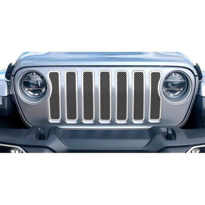 Chrome Polished Wire Mesh Grille 2020-2021 Jeep Gladiator  Main Upper