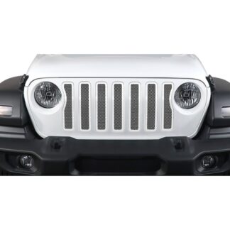 Chrome Polished Wire Mesh Grille 2018-2021 Jeep Wrangler JL Main Upper (Not for JK)