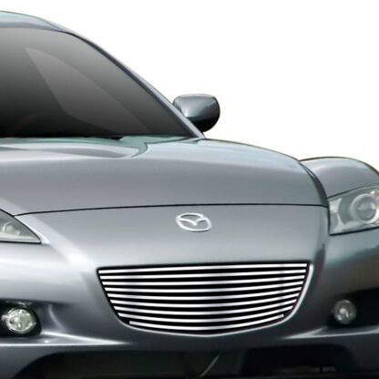 GR13FFB81S Chrome Polished 8X6 Horizontal Billet Grille | 2004-2008 Mazda RX-8 (MAIN UPPER)