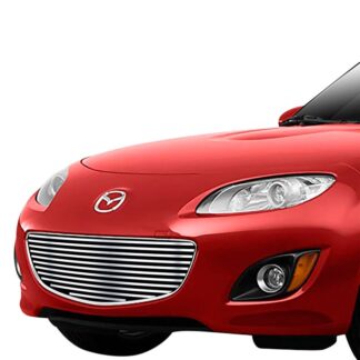 GR13FFF48S Chrome Polished 8X6 Horizontal Billet Grille | 2009-2012 Mazda MX-5 Honeycomb Style Only (LOWER BUMPER)