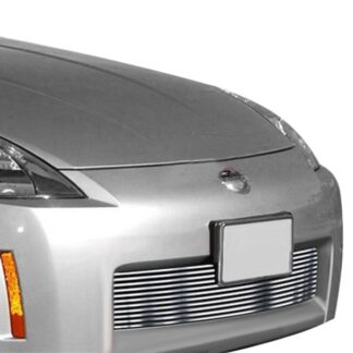GR14FED15C Silver Hairline Finish Horizontal Billet Grille | 2003-2005 Nissan 350Z (LOWER BUMPER)