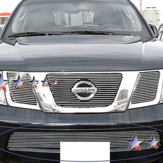 GR14FFE75A Polished Horizontal Billet Grille | 2008-2012 Nissan Pathfinder (LOWER BUMPER)