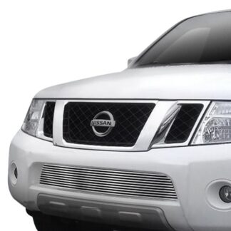 GR14FFE75C Silver Hairline Finish Horizontal Billet Grille | 2008-2012 Nissan Pathfinder (LOWER BUMPER)