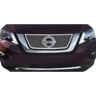 Chrome Polished Wire Mesh Grille 2017-2020 Nissan Pathfinder  Main Upper
