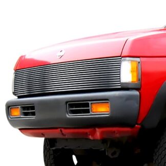GR14HEB30C Silver Hairline Finish Horizontal Billet Grille | 1986-1997 Nissan Pickup With/S. Beam Type H/Lamps - Requires Headlamps Recess (MAIN UPPER)