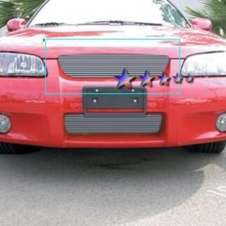 GR14HED04A Polished Horizontal Billet Grille | 2002-2003 Nissan Sentra SE-R (MAIN UPPER)