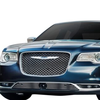 GR18FFC80C Silver Hairline Finish Horizontal Billet Grille | 2015-2021 Chrysler 300C/300S With Adaptive Cruise Control (LOWER BUMPER)