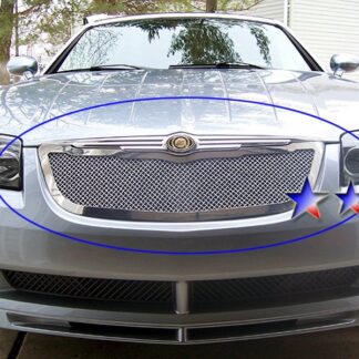 Chrome Polished Wire Mesh Grille 2004-2008 Chrysler Crossfire  Main Upper