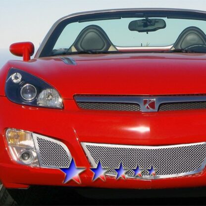 Chrome Polished Wire Mesh Grille 2007-2009 Saturn Sky Red Line Lower Bumper