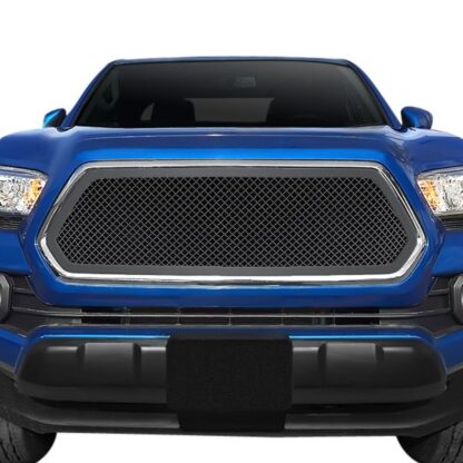 GR20CFC58K Black Powder Coated 1.8 mm Wire Mesh Grille | 2016-2017 Toyota Tacoma Not Fit With Front Sensor (MAIN UPPER)