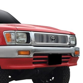 GR20FEA42S Chrome Polished Horizontal Billet Grille | 1992-1994 Toyota Pickup 4WD Logo Show (MAIN UPPER)