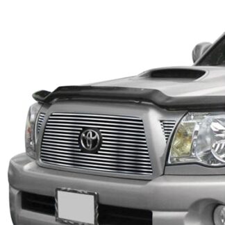 GR20FFD56C Silver Hairline Finish Horizontal Billet Grille | 2005-2010 Toyota Tacoma 1 PC Center & 2 PCS For Side Holes (MAIN UPPER)