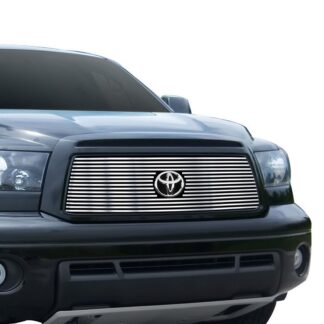 GR20FFG18S Chrome Polished 8X6 Horizontal Billet Grille | 2010-2013 Toyota Tundra 1 PC With Logo Show (MAIN UPPER)