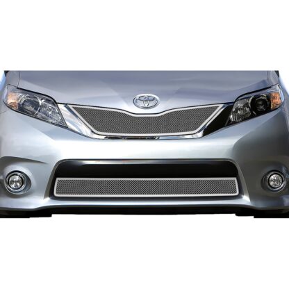 Chrome Polished Wire Mesh Grille 2011-2017 Toyota Sienna  Main Upper